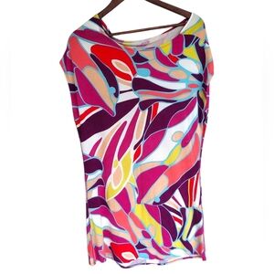 NWT Krimson Klover Multicolor Abstract Dress 80's Inspired Retro
